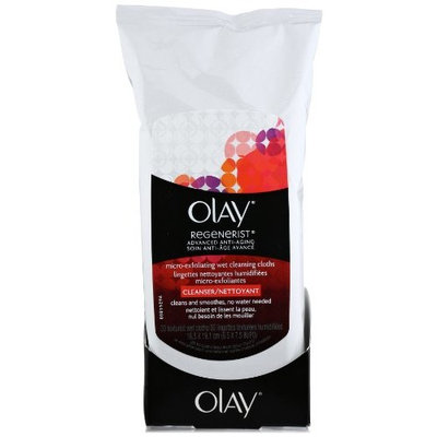 2 Pack OLAY Regenerist Anti Aging Micro Exfoliating Cleansing Cloths 30 Each