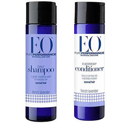 EO French Lavender All Natural Botanical Shampoo and Conditioner Bundle For Normal Hair With Vitamin B, Vitamin E and Essential Oil, 8 fl. oz. each