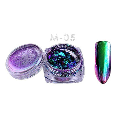 Creazy 6 Colors Powder Flakes Nail Bling Mirror Shimmer Powder Nail Art Glitter Decora