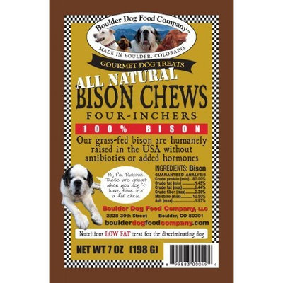 Boulder Dog Food Company Bison Chews - 4 Inchers 7 Oz