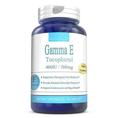 Vitamin e 400 IU Natural 90 Capsules - Gamma E Mixed Tocopherols Ideal Vitamin e For Men and Women by BoostCeuticals