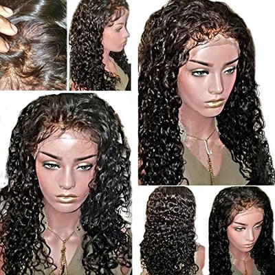 Meizi Hair Pre Plucked Lace Front Wigs for Black Woman Glueless Brazilian Virgin Human Hair Wigs 130%-180% Density Lace Front Wigs with Baby Hair(20inch with 150% density, Lace Front wigs)