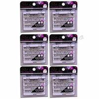 (6 Pack) ARDELL Professional Double Individuals Knot-Free Double Flares - Medium Black