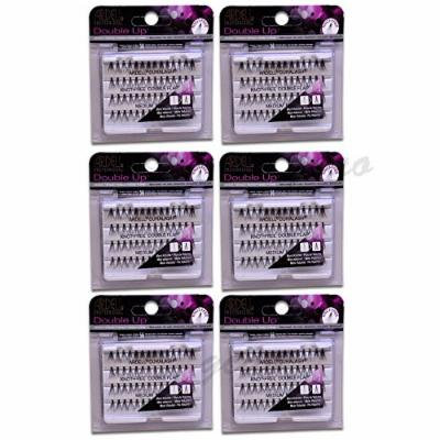 (6 Pack) ARDELL Professional Double Individuals Knot-Free Double Flares - Medium Black