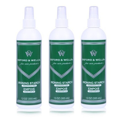 Oxford & Wells Premium Ironing Starch, Non-aerosol - Fragrance Free (Pack of 3)