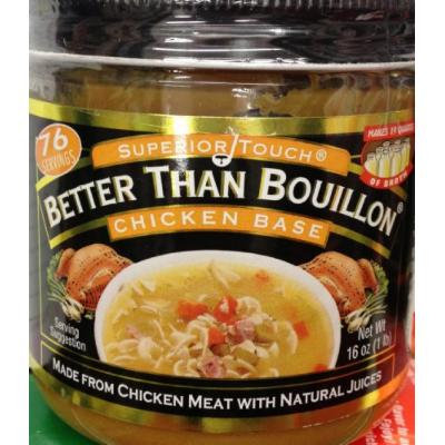 2 x 16oz Better Than Bouillon CHICKEN BASE Superior Touch Broth Made from Chicken Meat with Natural Juices (2 Pounds Total)