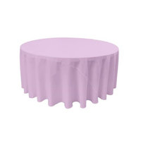 LA Linen TCpop132R-LilacP45 Polyester Poplin Tablecloth Lilac - 132 in. Round