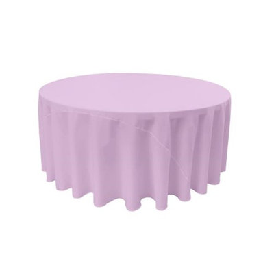 LA Linen TCpop132R-LilacP45 Polyester Poplin Tablecloth Lilac - 132 in. Round