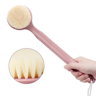 QILEBI Dry Brushing Body Brush for Dry Skin Brushing and Exfoliating,Back Brush Scrubber Aids Lymph Flow, Alleviates Cellulite and Eliminates Toxins,Make Your Skin Healthier...