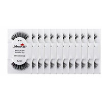 Amorus 100% Human Hair False Eyelashes #43 (12 Pack) Compare Red Cherry
