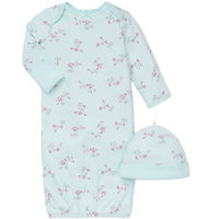 Little Me Baby Girls' 2-Piece Floral-Print Hat & Gown Set