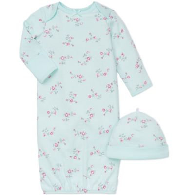 Little Me Baby Girls' 2-Piece Floral-Print Hat & Gown Set