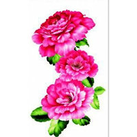 design and hot selling Red peony realistic and fake temp tattoo stickers for women