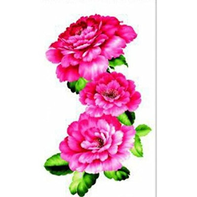 design and hot selling Red peony realistic and fake temp tattoo stickers for women