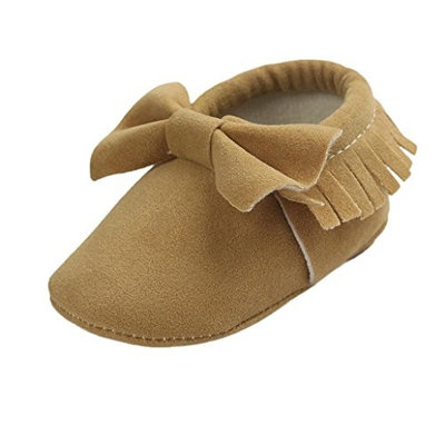 For 0-18 Months,Clode® Cute Baby Crib Tassels Bowknot Moccasins Shoes Toddler Sneakers Casual Shoes Infant Girl Toddler First Walkers Crib Shoe