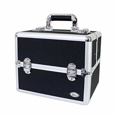Jacki Design Aluminum Professional Makeup Artist Train Case BSB14118 - Black