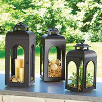 Small Domed Metal Outdoor Lantern