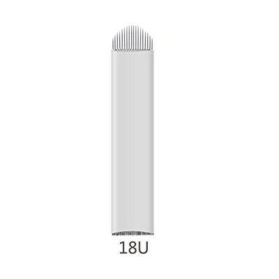 Makeup Tattoo 18U Blade 50 piecesProfessional Gamma Rays Sterilized Permanent Makeup Needle Embroidery Micro Blades Eyebrow Tattoo Needle