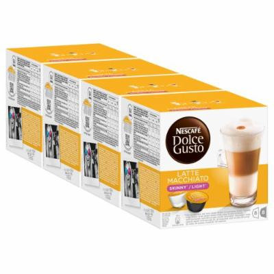 Nescafé Dolce Gusto Skinny Latte Macchiato, Pack of 4, 4 x 16 Capsules (32 Servings)