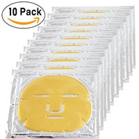 Esport 10 Pieces 24K Gold Bio-Collagen Renewal Facial Mask, Collagen & Elastin Beauty Mask For Anti-Aging, Tighten Skin & Revitalize Skin