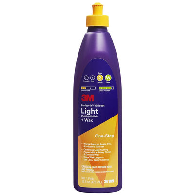 Nexcare 3M 36109 Perfect-It Gelcoat Light Cutting Polish + Wax, 1 Pint
