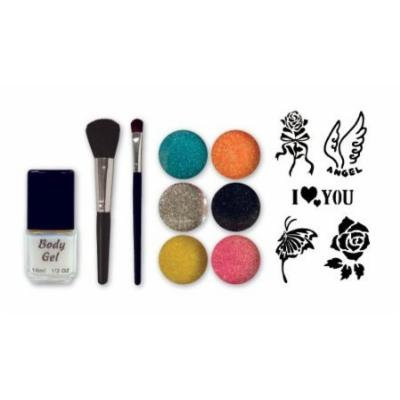 Debra Lynn Professional 6 Colors Glitter Body Tattoo Professional Kit