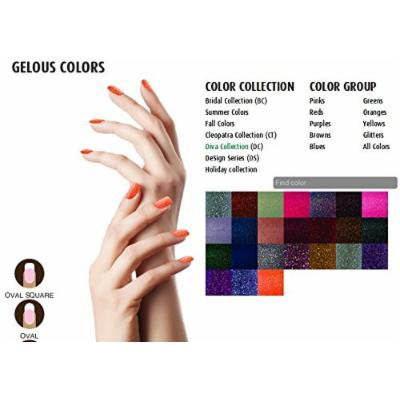 SNS Nail dipping powder Gelous color - 9 colors Diva Collection