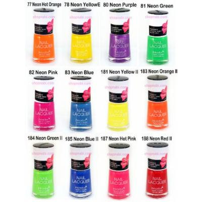12pcs Neon Color Nail Polish Nabi Nail Polish