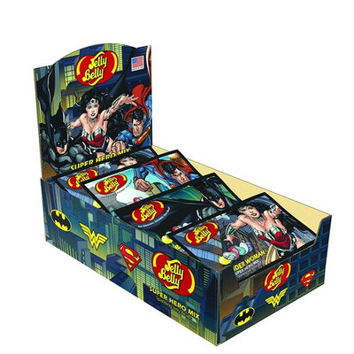 Jelly Belly Super Hero Jelly Beans, Super Hero Mix, Assorted Designs, 1-oz, 24 Pack