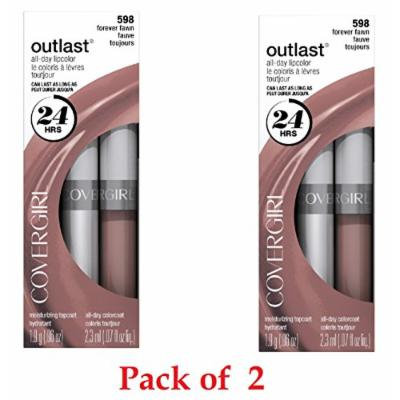 CoverGirl Outlast All Day Two Step Lipcolor, Forever Fawn 598 (2 Pack)