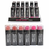 City Color Chich Lipstick Shades Of Pink 2 Dozen