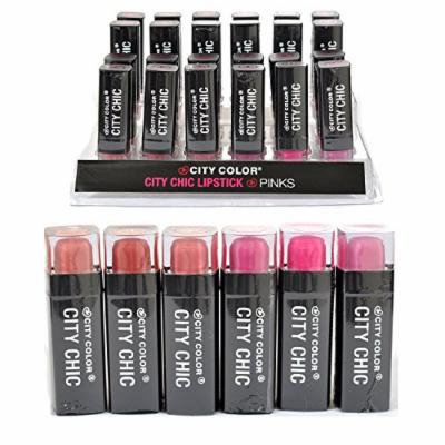 City Color Chich Lipstick Shades Of Pink 2 Dozen