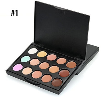 LiPing MIni15 Colors Makeup Concealer Foundation Cream Cosmetic Palette Set Tools With Brush