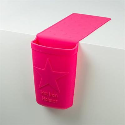 Holster Brands Hot Iron Holster Professional, Silicone Hair Dryer Curling Iron Holder, Bathroom Kitchen Storage Organizer, Pink