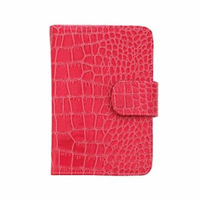 Danielle Creations Large Crocodile Texture Pill Organizer Book, Pink