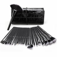 Makeup Brush Set, USpicy 32 Pieces Professional Makeup Brushes Essential Cosmetics With Case, Face Eye Shadow Eyeliner Foundation Blush Lip Powder Liquid Cream Blending Brush