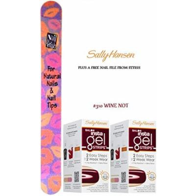 SALLY HANSEN Sally Hansen Insta Gel Strips #310 WINE NOT (PACK OF 2) LED LUMP NOT INCLUDED (Plus a Free Nail File From fetish for Natural Nails And Nail Tips)