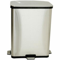 iTouchless 13-Gal. Stainless Steel Step-Sensor Trash Can, Gray - Trash + Recycling - Trash Cans