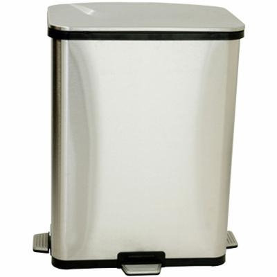 iTouchless 13-Gal. Stainless Steel Step-Sensor Trash Can, Gray - Trash + Recycling - Trash Cans