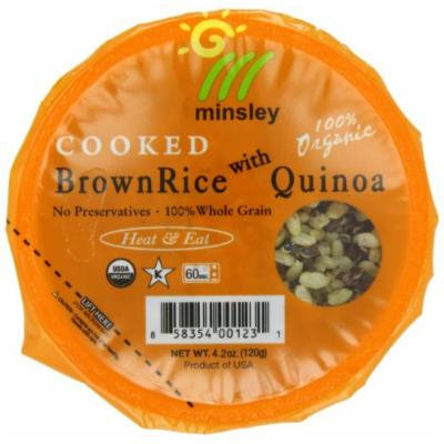 Minsley Organic Cooked Brown Rice with Quinoa Cup, 4.2 Ounce (Pack of 12)