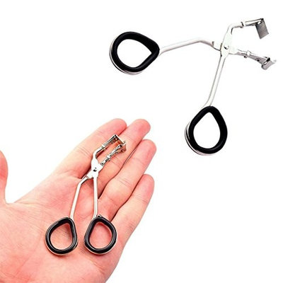 Putars Mini Portable Multifunction Fashion Stainless Eyelash Curler False Eye Lashes Curling Clip Makeup Tool Silver