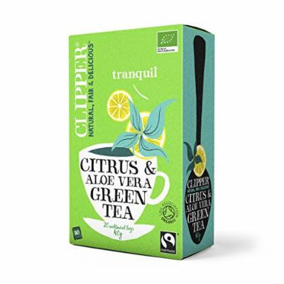 (2 Pack) - Clipper - Organic Green Tea Aloe Vera | 20 Bag | 2 PACK BUNDLE