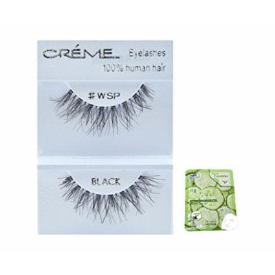 12 Pairs Creme 100% Human Hair Black Natural False Eyelashes Dozen Pack #WSP