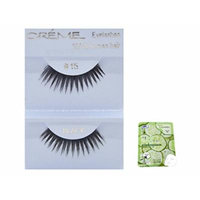 12 Pairs Creme 100% Human Hair Black Natural False Eyelashes Dozen Pack #15