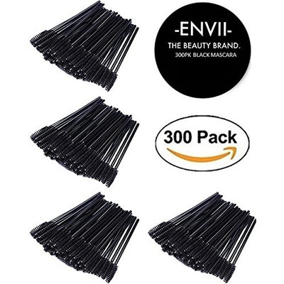 ENVII – The Beauty Brand 300PK Black Disposable Eyelash Mascara Wands Brushes Applicators Makeup Artists Kits