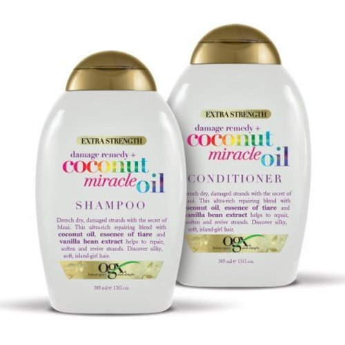 OGX Damage Remedy + Coconut Miracle Oil Shampoo & Conditioner Set, 13