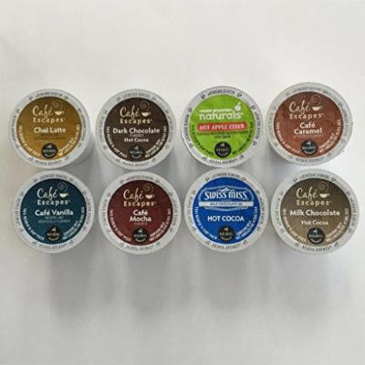 Café Escapes, Hot Chocolate, Apple Cider K-Cup Premium Variety Pack 40 Count