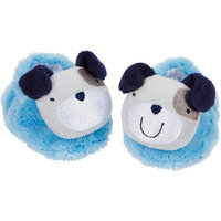 born Baby Boy Non-Skid Velboa Bootie Slippers