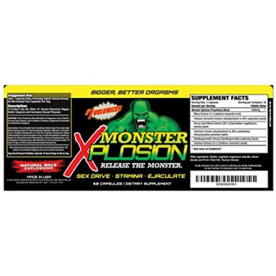 Monster Xplosion, Natural Male Explosion, 60 Capsules, Colossal Labs