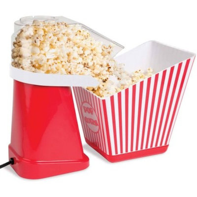 Handy Gourmet Jb7656 Pure Pop Popcorn Bowl, White and Red